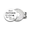 Aiseavril Cadeau for Best Father-in-Law Metal Golf Hat Clip -