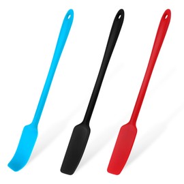 ElevateTech 3Pcs Silicone Spatula Multifunctional Spatula Silicone Heat Resistant Sourdough Spoon Starter kit Cookware Kitchen Accessories Suspensibility Stirring Anti Suitable Cooking Fish Eggs