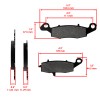 Caltric Front & Rear Brake Pads for Kawasaki Vulcan 1500