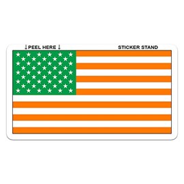 Irish American Flag car bumper sticker decal 5" x 3"