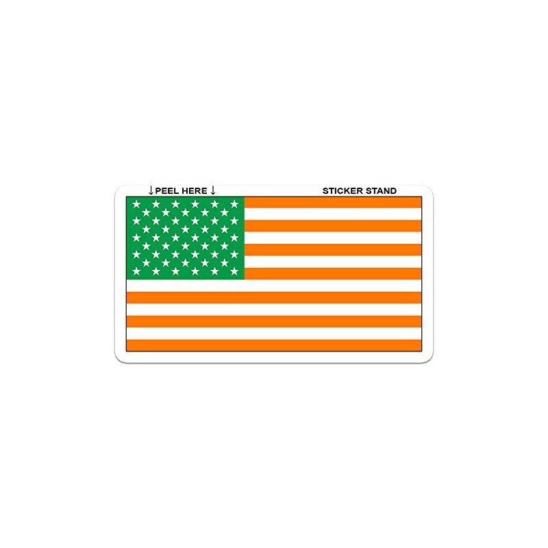 Irish American Flag car bumper sticker decal 5" x 3"