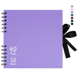 Vienrose - Álbum de recortes de 10 x 10 pulgadas, álbum de fotos, libro de recuerdos de papel kraft grueso, libro de chatarra para pareja, bebé, boda, familia