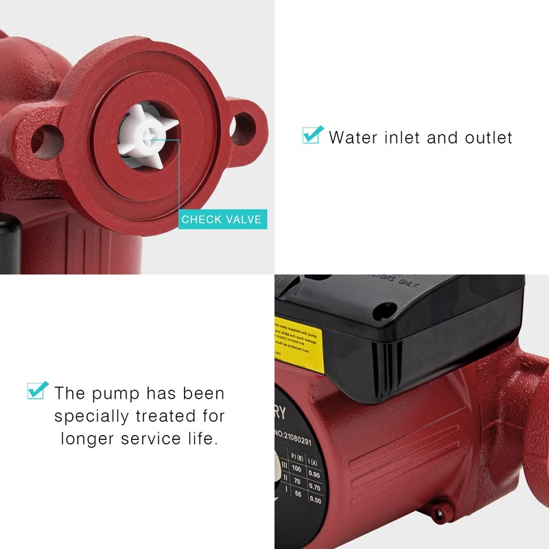 JASSFERRY Hot Water Recirculating Pump Recirculation System 115V NPT 1"