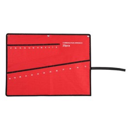 Sarini Tool Organizer with Multiple Pockets, Tool Roll, Tool Bag with 25 Pockets, Red, Heavy Duty 600D Oxford Fabric for Pliers, Wrenches, Screwdrivers, DIY Tools