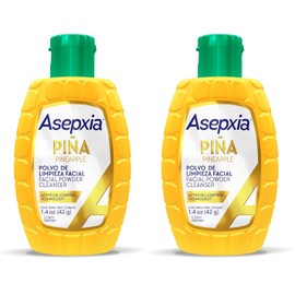 Asepxia Facial Cleanser Powder, Non-Abrasive Exfoliating Face Wash with Natural Pineapple Enzyme, Gentle Water-Activated Foaming Lather for Oily Skin, 1.4 oz (Pack of 2)