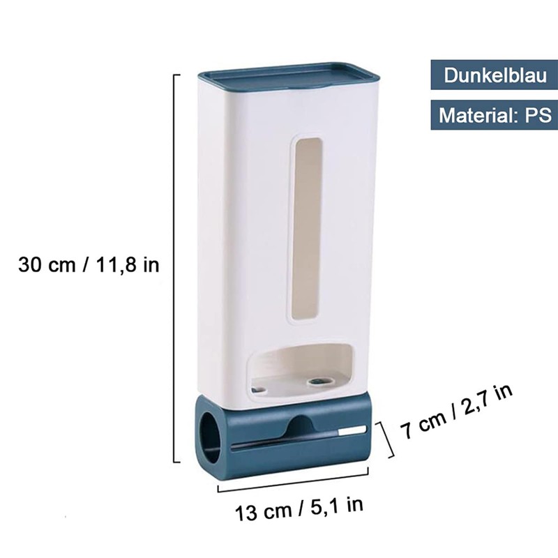 Plastic Bag Dispenser, Wall Mounted Plastic Garbage Bag Organiser, Garbage