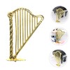 HEMOTON Mini Harp Toy Models Doll House Stringed Instrument Harp