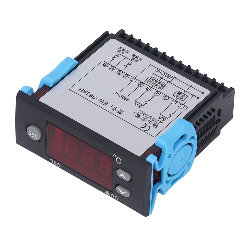 Temperature Controller Cooling Heating Multifunctional Thermostat with Dual Sensor AC220V