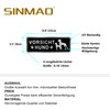 SINMAO Caution Bissiger Dog Sign Funny with 2 Dogs and