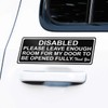 Disabled Sticker, Awareness Sign, Please Leave Room For My Door,