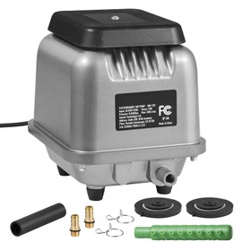 Happybuy 109L/Min Linear Air Pump, Septic Aerator for 1/2 Acre Ponds, Water Gardens, Aquariums, Fish Farms, Waste Treatment, Deep 10 FT Aeration System