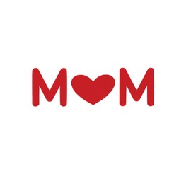 Mom Iron On Vinyl Decal, DIY Shirt, Mothers Day TShirt Decal, Heat Applied Vinyl Patch, HTV Transfer Ready To Press, Pick Size Color, Iron-On Almost Anything (Red)