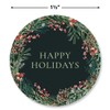 Beautiful Berry Wreath Christmas Envelope Seals - Set of 72