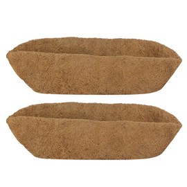 Joen 30 Inch Half Moon Shape Trough Coco Liner for Window Box(2 Pack)