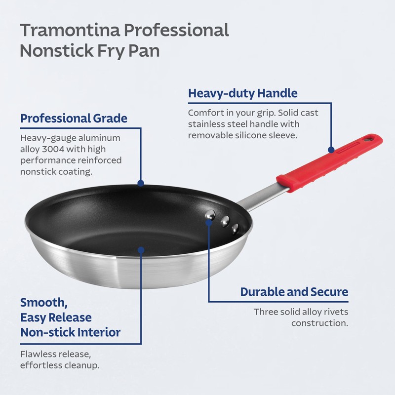 Tramontina Professional 10-Inch Non Stick Frying Pan, Heavy-Gauge Aluminum Skillet