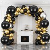 6Pcs Black Round Foil Balloons,Giant 4D Round Ball Balloons,22 Inch