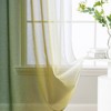MIULEE Curtains Olive Green Transparent Living Room Modern Curtain Two-Tone