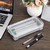 Sumnacon Pencil Case, Pen Case, Small Storage Case, Plastic, Transparent,