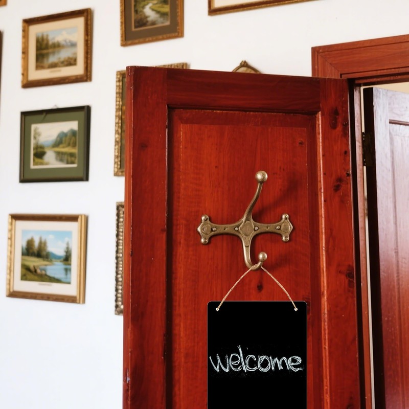 OHYER Small Blackboard for Hanging Chalkboard Message Board Sign Double-Sided