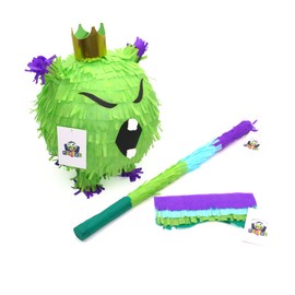 Nislai® Virus Pinata Monster Set | Ideal as a Pinata Birthday | Joke Gift Pinata | Back to School and Surprise Party | Includes Stick and Eye Mask | 38x25x25 cm