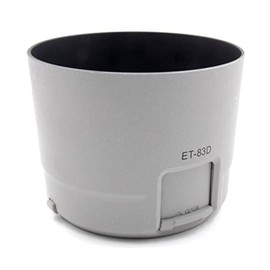 vhbw Lens Hood Replacement for Canon ET-83d for 77mm Lens Grey White Plastic Tulip 4.45"
