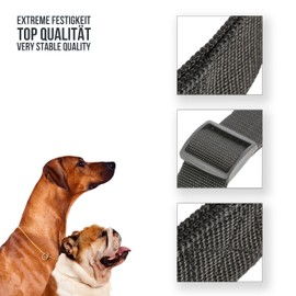 Lantelme Dog Harness for Large Dogs for Burst Circumference 75 to 95 cm Dog Chest Harness Continuously Adjustable Made of Nylon Colour Black Dog Accessories Robust (Harness Black)