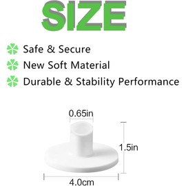Golf Rubber Tees Driving Range Value 5 Pack, Same Sizes 1.5" for Practice Mat White Color (5 Pack White in 1.5")