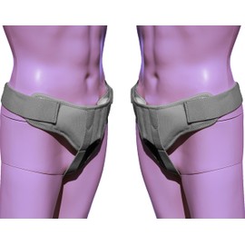 SOLACE CARE Inguinal Hernia Support Truss Belt 2PCS(Pair) | Abdominal Hernia Pants Removable Pressure Pads | Post & Pre Surgery Hernia Belt NHS Brace | Reduce Overstrain & Exertion (Large)