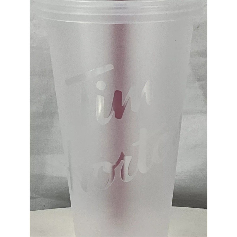 Tim Horton’s Canada Cold Beverage Plastic Clear Reusable Cup W/