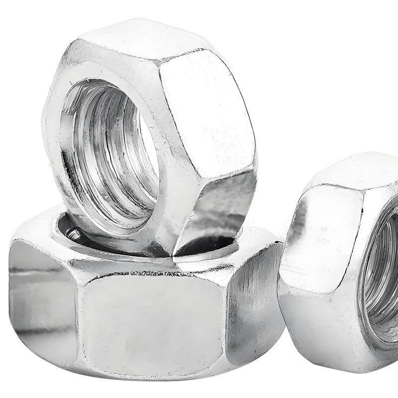 4Pcs Stainless Steel Hex Nuts, M10 x 1.25mm Stainless Steel