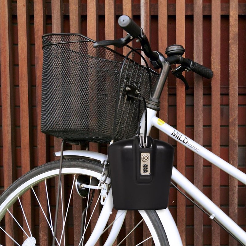 SAFEGO Portable Indoor/Outdoor Lock Box Safe with Key and Combination