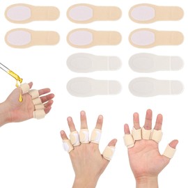 Aeaocvo 10Pcs Castor Oil Pack Wrap for Fingers, Castor Oil Compress Wrap Reusable, Castor Oil Pack Wrap for Finger Arthritis for Finger Tingling Finger Cracking (Oil Not Included)