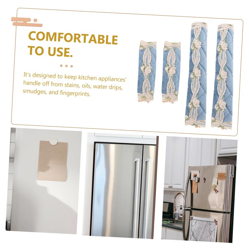 LABRIMP Refrigerator Handle Cover 4 Pack Oven Fridge Handle Protectors