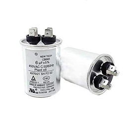 6 uf MFD 370 or 440 Volt Fan Motor Run Oval Capacitor for AC Motor Run or Fan Start and Cool or Heat Pump Air Conditione Conditioner (6UF)