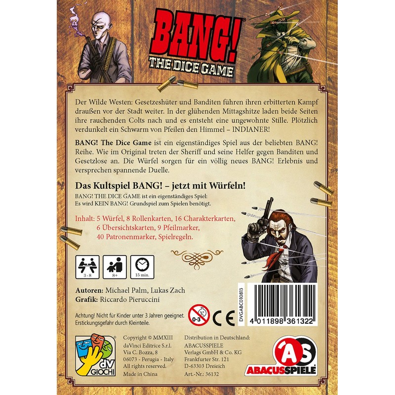 Abacus Spiele 36132 – Bang!The Dice Game