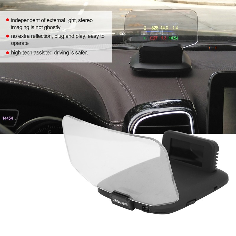C1 OBD2+GPS LED OBD Car HUD Head up Display Speedometer