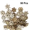 Snowflake Ornaments 50pcs Wooden Snowflake Ornament Unfinished Wood Snowflake DIY