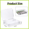 BeapTcely 30 Pcs Plastic Crayon Box with Hinged Lid Clear