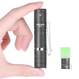 JECKLAMP Rechargeable Mini Flashlight with Clip, 1100 High Lumens Super Bright Small Flashlight, IP68 Waterproof EDC Flashlight, 5 Modes Pocket Flashlight with Mode Memory for Camping Hiking