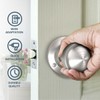 Bwintech 1 Set Ringed Mortice Door Knobs,Satin Nickel Finishing Pull