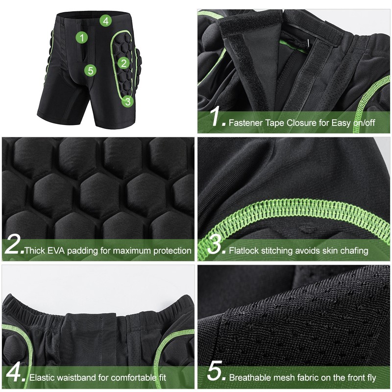 Men's Hip Butt Protection Padded Shorts Armor Hip Protection Shorts