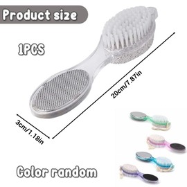 4-in-1 Pumice Stone Foot Scrubber - Callus Remover & Pedicure Tool for Cracked Heels, Dead Skin & Smooth Feet - Foot Brush, Emery Board & Pumice - Spa-Like Results at Home
