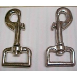 SherrodSurplus 2 Stainless Steel Spring Snap Swivels, Flat Web Strap Dog Pet Leash Collar, Boat