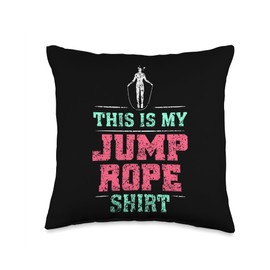 Rope Jumping Jump Rope Skipper Ropes Hobby Rope Skipping Throw Pillow