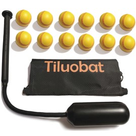 Tiluobat The Yellow Baseball Swing Trainer kit Includes 12 Training Balls and 1 Centrifugal Swing Trainer, as Well as a Rope Baseball Batting bat for Comprehensive Training.