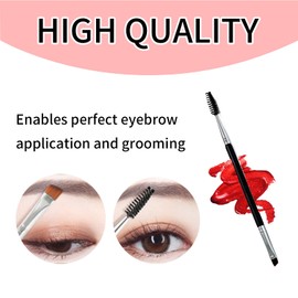 2PCS YAFIYGI Brow Brushes for Eyebrows Pack Professional Double Ended Eyebrow Brush & Spoolie - Angled Brow Brush for Blending of Eye Brow Powders, Waxes & Gels and Precision Application