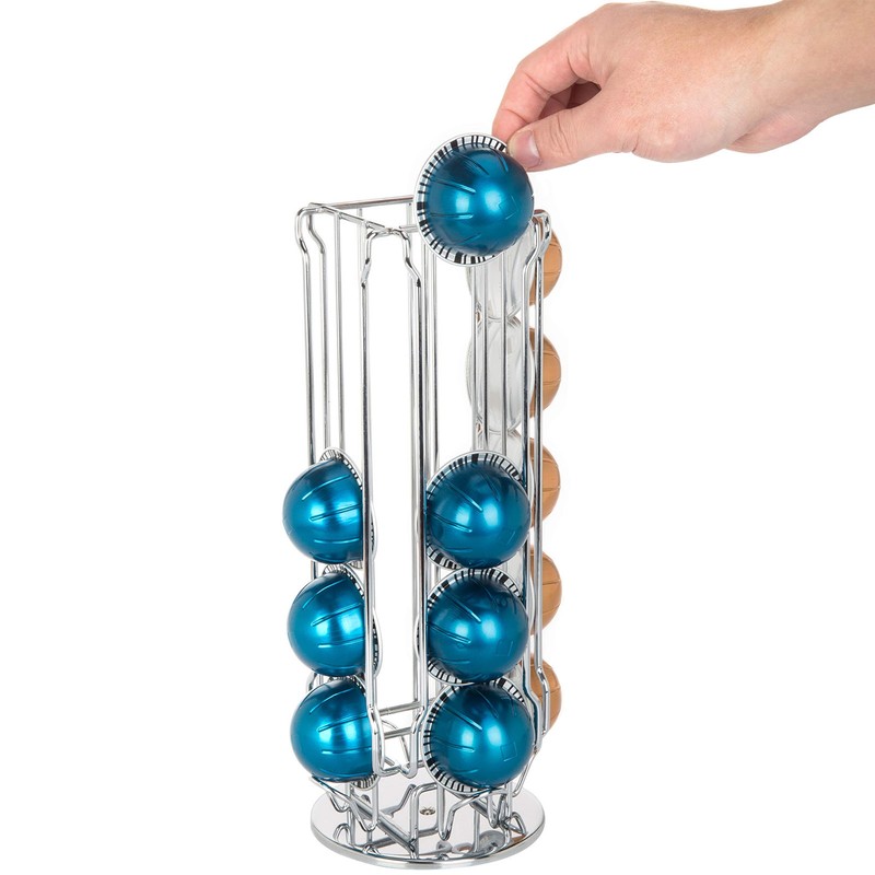 Coffee Capsule Stand 360° Rotation Anti Slip Thick Base Wrought