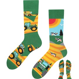 TODO Colours Funny Socks with Motif - Multicoloured, Colourful, Crazy for the Joy of Life, agriculture