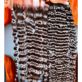 US Delivery Raw Cambodian Wavy Hair Bundles Vietnamese Human Hair Extensions Full Cuticle Aligned Raw Burmese Kinky Curly Haircolor: 1 Natural Wavy, Stretched Length: 20 Inches