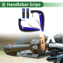 Partuto 7/8" 22mm 15/16" 24mm Motorcycle Hand Grips Cover Kit Aluminum Alloy Rubber Handlebar Cover Blue 1 Set Diamond Pattern Side Checkered Diamond Pattern